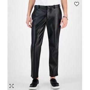 LIKE NEW INC Men's Size 29x30 Black Twilight Slim Fit Faux Leather Trousers